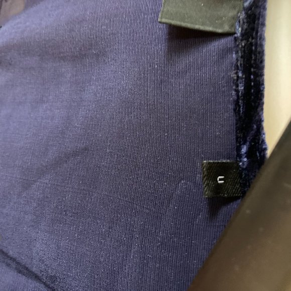 Blue Devore Velvet Kimono - Picture 4 of 7